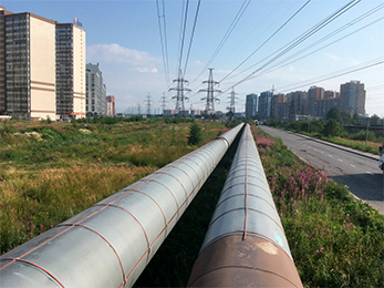 Антикоррозийная защита внутренней поверхности стальных трубопроводов тепловых сетей на Суздальской магистрали. (МПП)